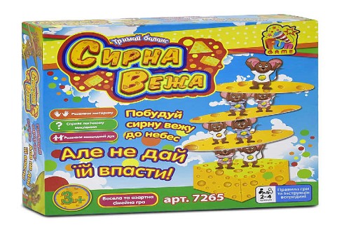Настільна гра 7265 Сирна вежа" (12) "4FUN Game wood Club""