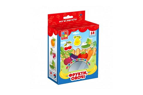 Набір магнітів Мій маленький світ. Фрукти, Овочі" VT3106-11 (укр)"