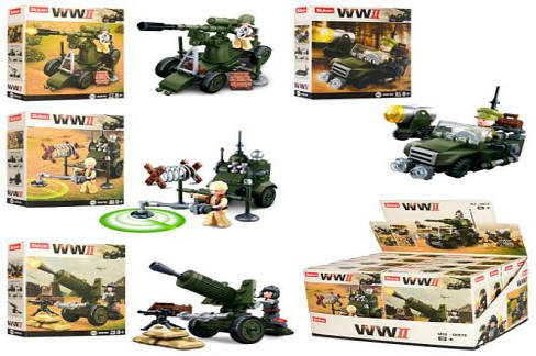 Конструктор SLUBAN M38-B0678 (96шт) військ.техніка,фігурка,від 76дет,8шт(8вид) у дисплеї,29-17-19см