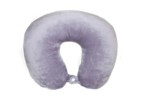 Подушка дорожня світло-сіра  В400