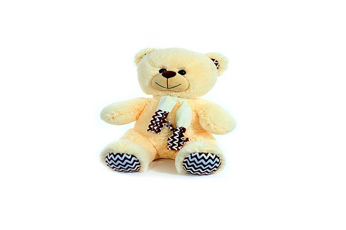 Ведмежа з шарфом світло-персикове В147/1 50см