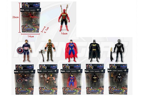 Фігурки для гри 826-1H2 (108шт) AV, 14см, світло, рухливі руки та ноги, 6 видів, на бат(табл), в кор