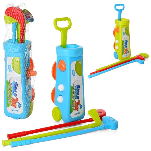 Гольф MR 0049 (24шт) лунки 2шт,клюшки 4шт,візок,м'ячики 2шт, 2 кольори,сітка,57-15-15см