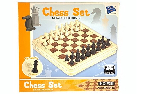 Настільна гра Шахмати" арт. F38 (144шт/2) магніт.,у короб.16,5*16,5*2,5см"