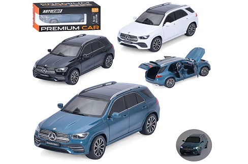 Машина AP-2100 (12шт) АвтоСвіт, 1:24, метал, інерц, 20,5см, звук,світло, відчиняються двері/багажник
