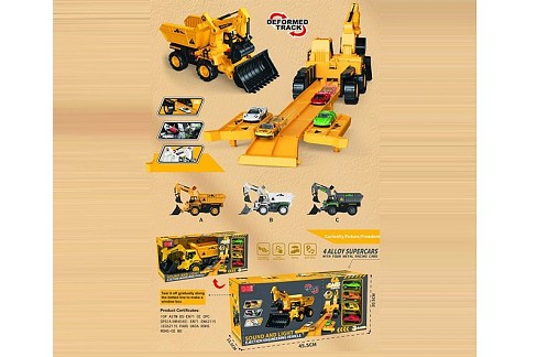 Ігровий набір арт. A333-318A (18шт/2) будтехніка, машинки,у короб.45,5*20,5*15,5см