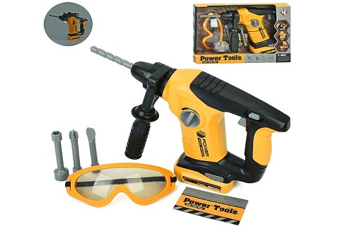 Набір iнструментів T016A (24шт) дриль 25см, насадки 4шт, окуляри/маска захисні, світло, на бат-ці, в