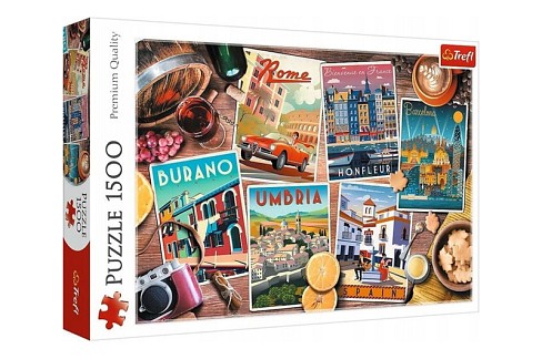 Пазли - 1500 елм. - 26199 Подорож по Європі", Trefl"