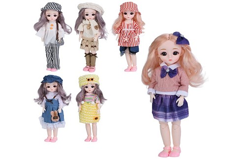 Лялька F0320 (48шт) 29см, шарнірна, 6 видів, у пакеті, 14,5-35-4см