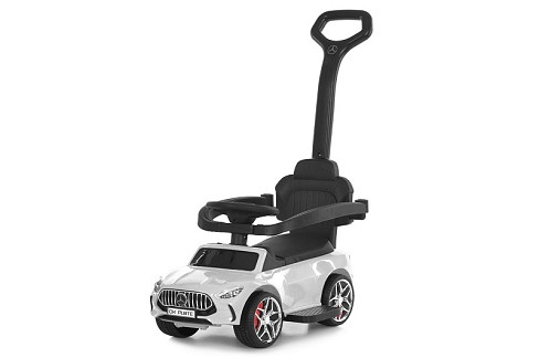 Каталка-толокар M 6255EL-1 (1шт) бат.ручка, муз, світло, шкіра, підсклянник, MP3, BLUETOOTH, білий