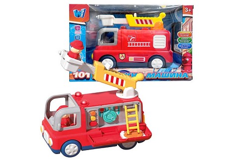 Музична машинка 11516 (24) WToys", ОЗВУЧУВАННЯ УКРАЇНСЬКОЮ МОВОЮ, "Пожежна машина", пісні, мелодії,"