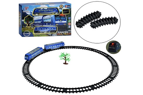 Залізниця JHX5617 (24шт) 318см, локомотив, 1 вагон, звук, світло, дерево, 15дет, на бат-ці, в кор-ці