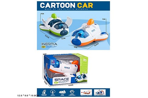 Космічний літак арт. D400-43B (144шт/2)  2кольори, інерц. короб. 12,6*9,6*10см