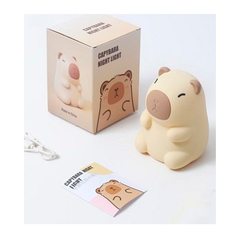 Нічник JXJA049-1 (30шт) капібара, 12см, 2 режими (тепле світло, двокольорове світло), колір або яркі