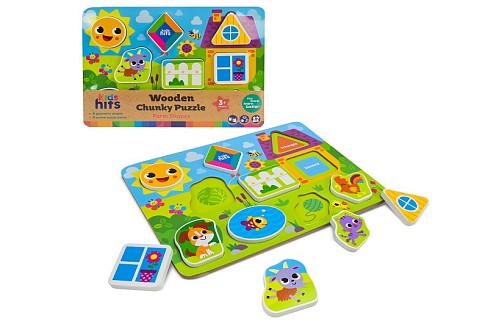Дерев'яна іграшка KidsHits арт. KH20/075 (20шт) вкладиші ферма 30х22х1 см