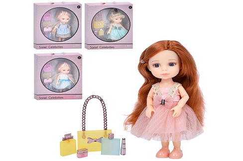 Лялька 91019-A-B (48шт) 15см, шарнірна, аксесуари, 4 види, в кор-ці, 18-20-6см