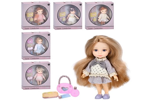 Лялька 91019-C-D-E (48шт) 15см, шарнірна, аксесуари, 6 видів, в кор-ці, 18-20-6см