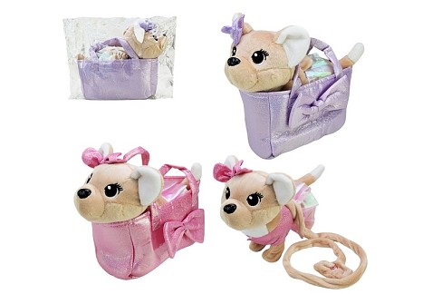 Іграшка собачка на повідку арт. C2912 (40шт) 2 види в платті 31*10*23 см  англ. яз, ходить, співає в