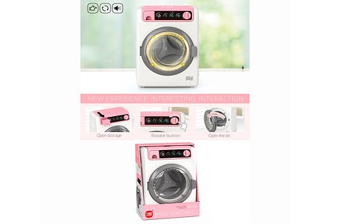 Пральна машина LS820C83 (12шт) 24см, відчиняються двері, обертається барабан,звук, світло, на бат-ці
