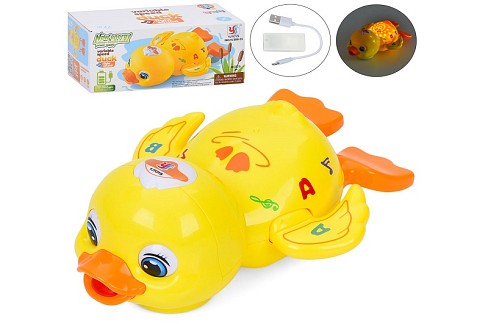 Музична іграшка YJ388-91 (18шт) качка, 20см, акум, музика, світло, їздить/танцює, рухливі лапи/крила