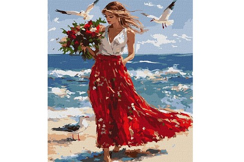 Набір для розпису по номерах Хвилі свободи" 40х50см KHO8499"