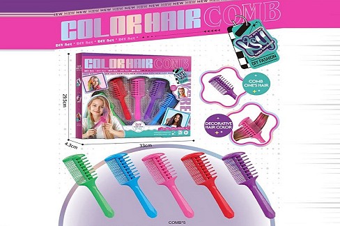 Набір крейда для волосся KSY982 гребінець кор.33*4,3*29,5 /60/