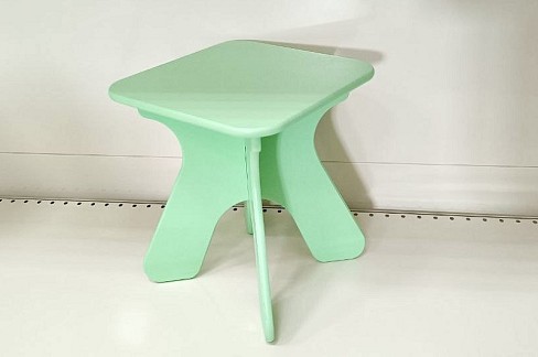 Стільчик квадратний  салатовий, 015, 25*25*29 см