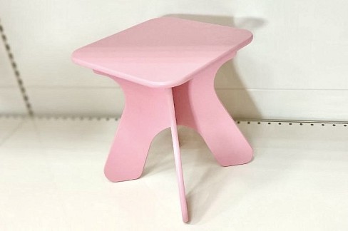 Стільчик квадратний  рожевий, 016, 25*25*29 см