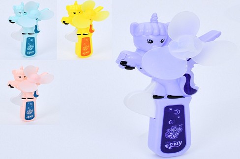 Вентилятор MK 5293 (360шт) механічній, 15см, єдиноріг, 4кольори, в пакеті, 7-15-3,5см