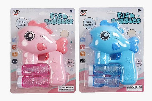 Пістолет з мильними бульбашками 7731 (72/2) 2 кольори, підсвічування, звукові ефекти, автоматичний,