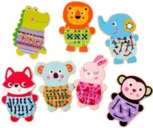 Дерев'яна іграшка арт. C15018 (60шт) шнурівка в коробці 23*14,5*5см