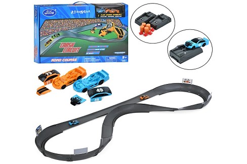 Трек SS059 (4шт) машина 9см, 2шт(їздять, акум, розкладається), блок запуску машинки 2шт (на бат-ці),