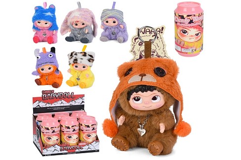 М'яка іграшка 112 УПАК6шт(36шт) WK, 14см, петель, брелок/аксесуар для сумки, мікс вид, в колбі-сюрпр