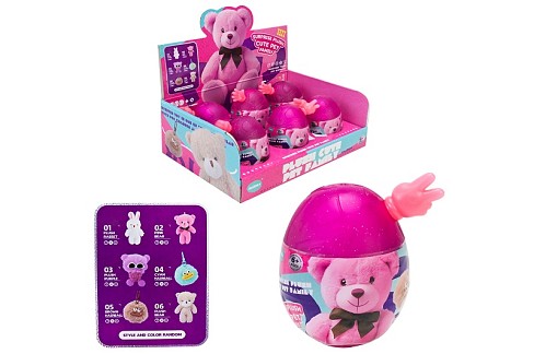 Яйце-сюрприз  арт. K39 УПАК 6шт(108шт/2)   ведмедики, 18уп по 6шт у дисплей боксі 28,3*19*10,3см