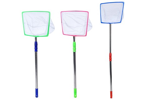 Сачок для метеликів MS 4388 Упак5шт(100шт)довжина 64см, 22-18см, ручка метал( телескоп,46см/69см), 3