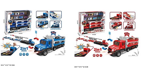 Трейлер арт. 660-S39/660-S40 (18шт/2)  батар. 2 види,світло,звук,машинки у наборі, короб. 39,5*12,5*