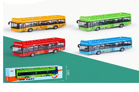 Автобус 1210-1D48 (60шт) інерц, 15см, 4 кольори, в кор-ці, 19,5-6,5-4,5см