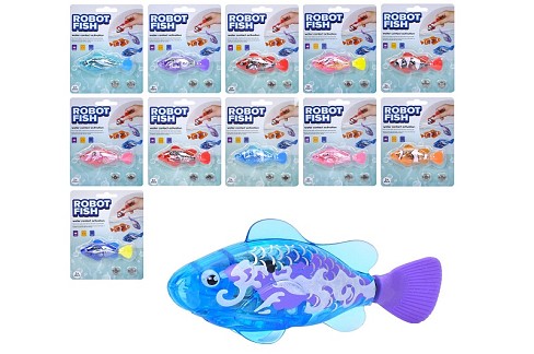 Водоплаваюча іграшка 8823-12 (120шт) рибка, 8см, рухливвий хвіст, 12 видів, на бат(табл), у слюді, 1