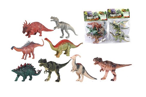 Фігурка 704AB (72шт) динозавр, набір 4шт, від 14см, 2види, у пакеті, 20-26-4см