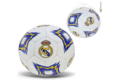 М'яч футбол. арт. FP107 (30шт) REAL MADRID  №5, PU 420 грам, 32 панелі,Пакістан,сітка+голка у компле