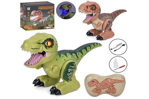 Динозавр 799-998B-999B (10шт) р/к2,4G, акум, 29см, звук, світло, їздить, пара/дим, USBзарядне, 2 кол