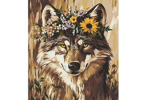 Картина по номерах Гарна вовчиця" 40х50см  KHO6786"