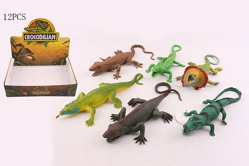 Тварини гумові W6328-112/119Y (432шт/2) 36уп по 12шт земноводні, наповнювач-кульки, по 12шт  бокс. 2