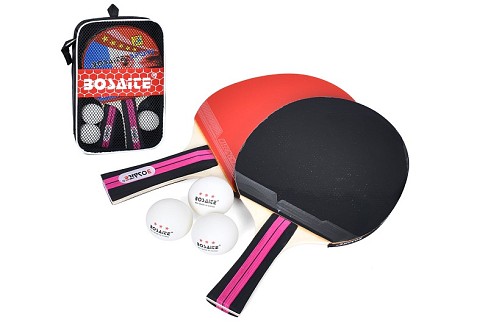 Ракетка MS 3288 (30шт) 2шт, 26см,резина,ручка набірна, кульки 3шт 40+мм, 1колір, в чохлі,17-28-3см