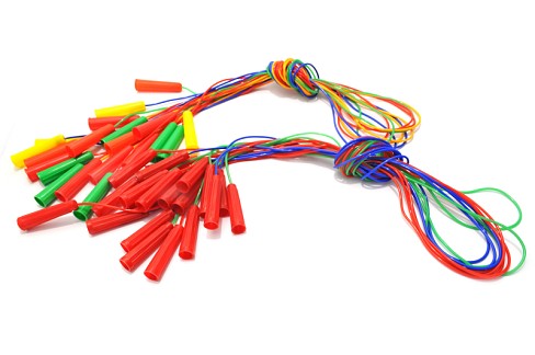 Скакалка кольорова д 2,4м (10шт) Чер 0002 S  УПАК10шт