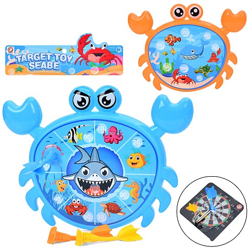 Дартс MR 1335 (60шт) краб, 27-20см, дротики на присосках 3шт, 2 види, у пакеті, 29-31-4,5см