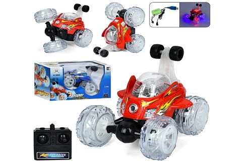 Машина 9996 M (24шт)  р/к2.4G, акум, 19см, трюкова, музика, світло, USBзарядне, 2 кольори, в кор-ці,