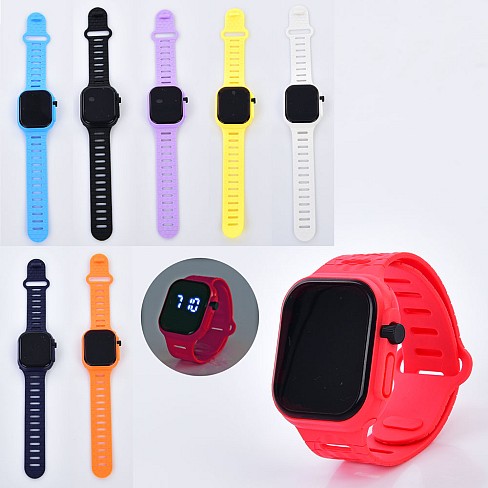 Годинник FG231109056Q (125шт) наручний, електронний, силікон, 8 кольорів, на бат(табл), у пакеті, 26