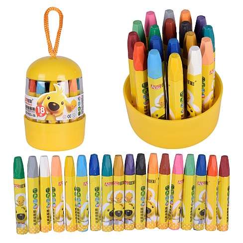 Набір воскової крейди арт.CE150408 (96шт/8) у наборі 18 кольорів, р-р крейди7,2 см,  упаковка 7*10 с