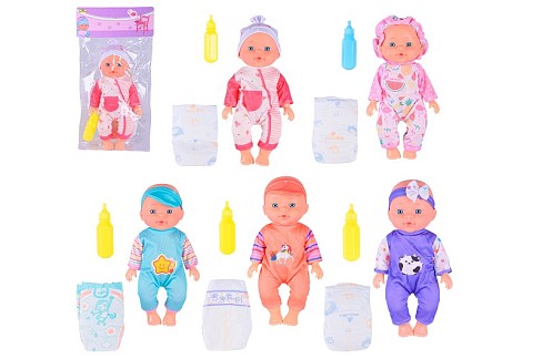 Пупс SY042-2 (120шт/2) мікс 5 видів, аксес. пакет 20*6*36
